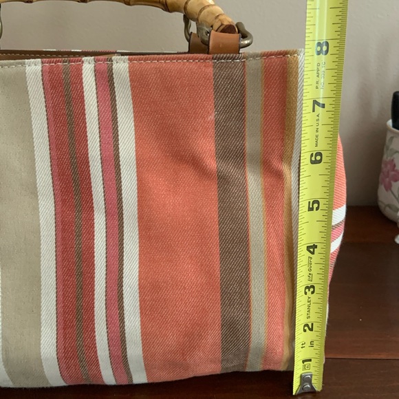 Vintage Fossil Striped Satchel - Picture 5 of 10